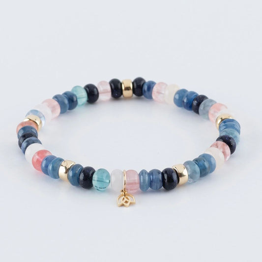 Y&G Blue Glam | Edelstenen armband & 14kt goud