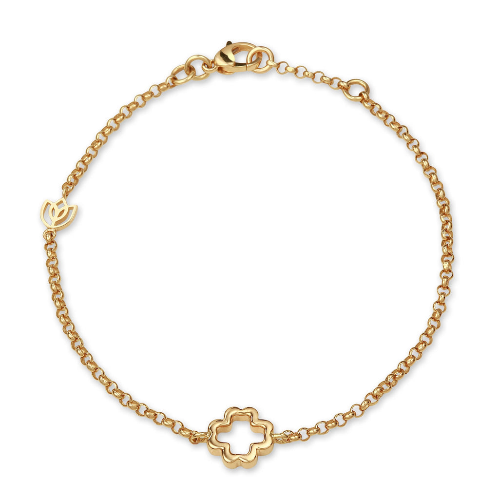 Y&G Bracelet | Clover & 18k gold