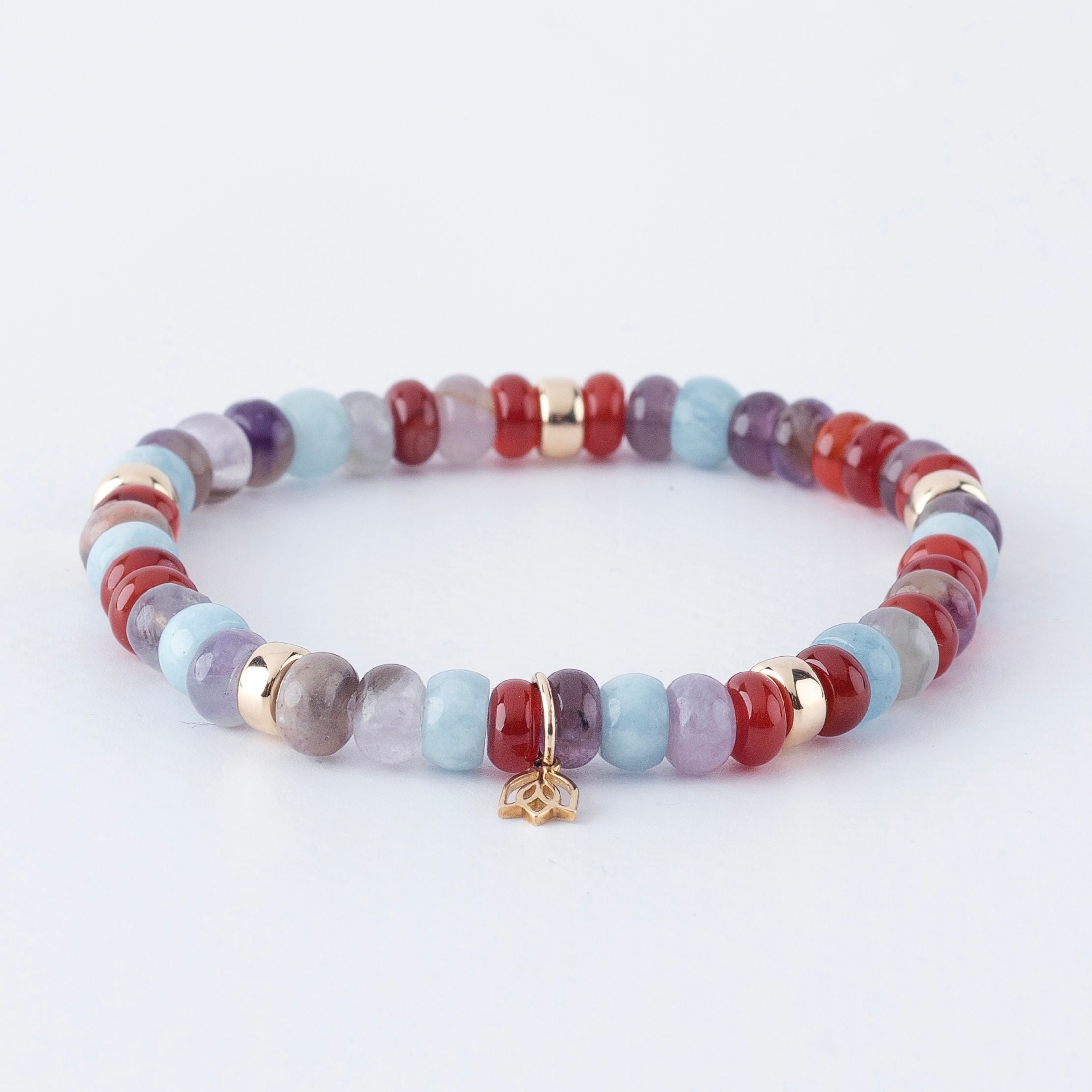 Y&G Baroque Style | Edelstenen armband & 14k goud