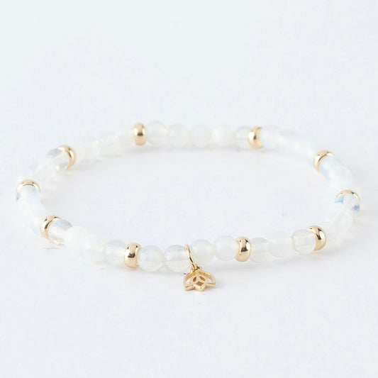 Y&G edelstenen armband | Opaal & 14K goud