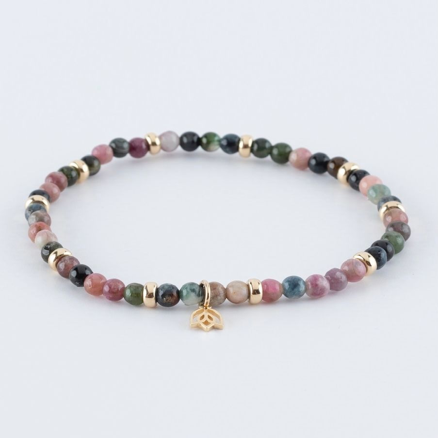 Y&G edelstenen armband | Toermalijn & 14k goud