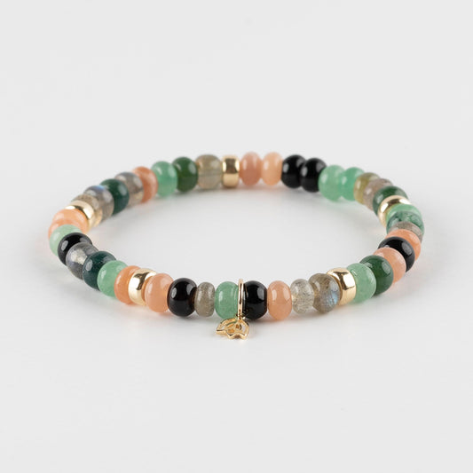 Y&G Wild Bloom | Edelstenen armband & 14kt goud
