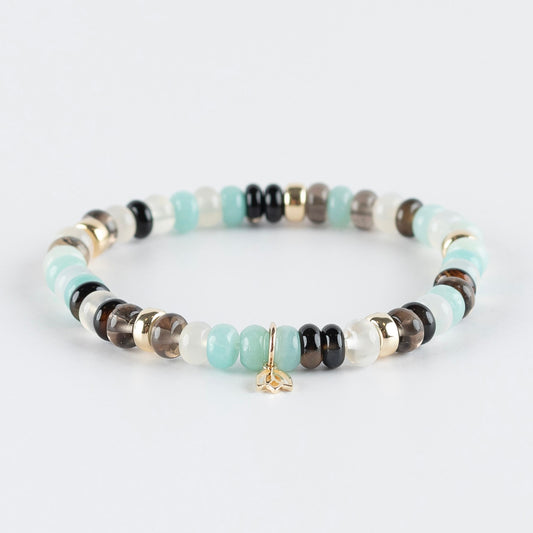 Y&G Midnight Waves | Edelstenen armband & 14kt goud