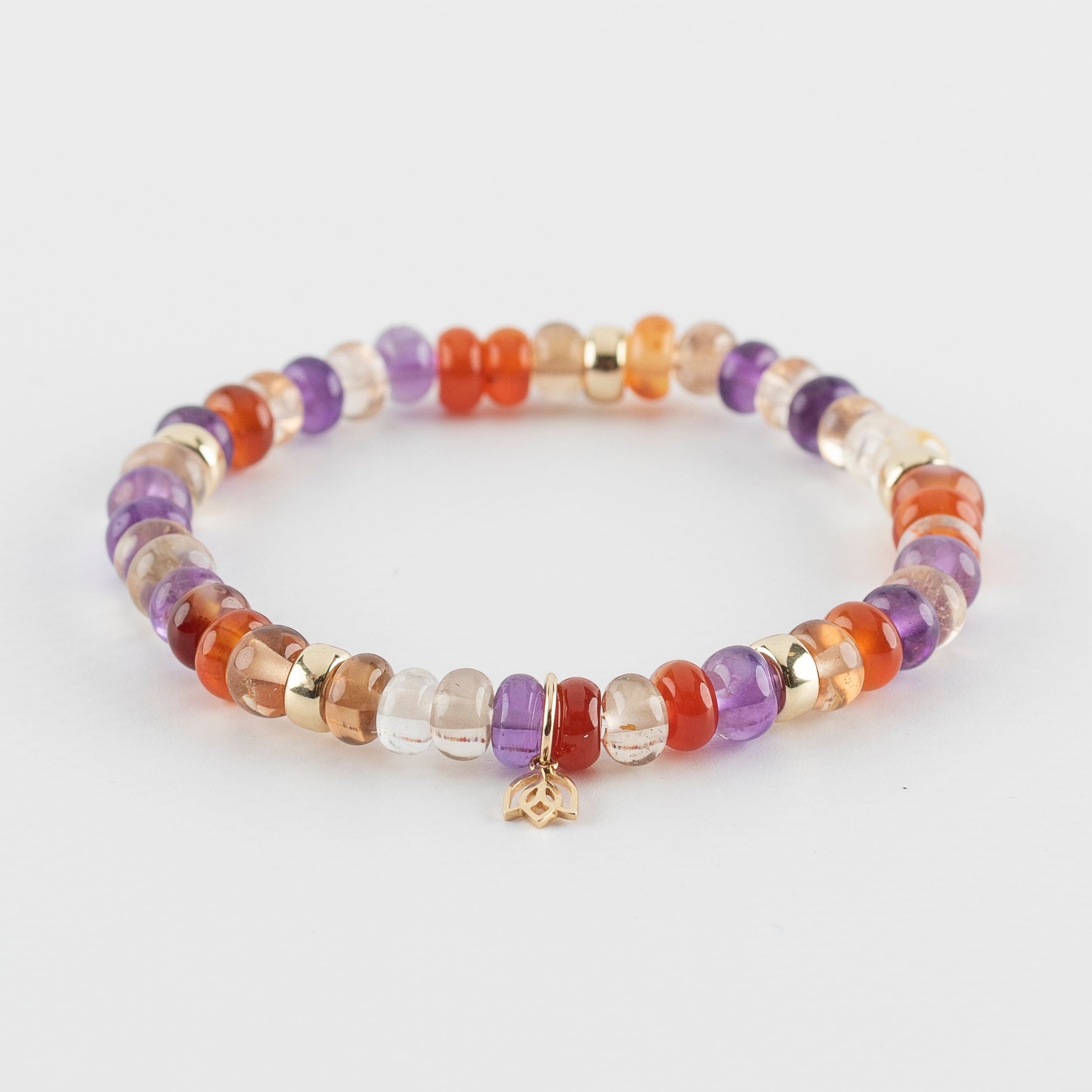 Y&G Retro Funky | Edelstenen armband & 14k goud