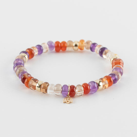 Y&G Retro Funky | Edelstenen armband & 14kt goud