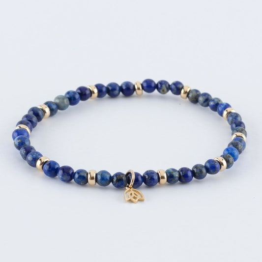 Y&G edelstenen armband | Lapis Lazuli & 14K goud