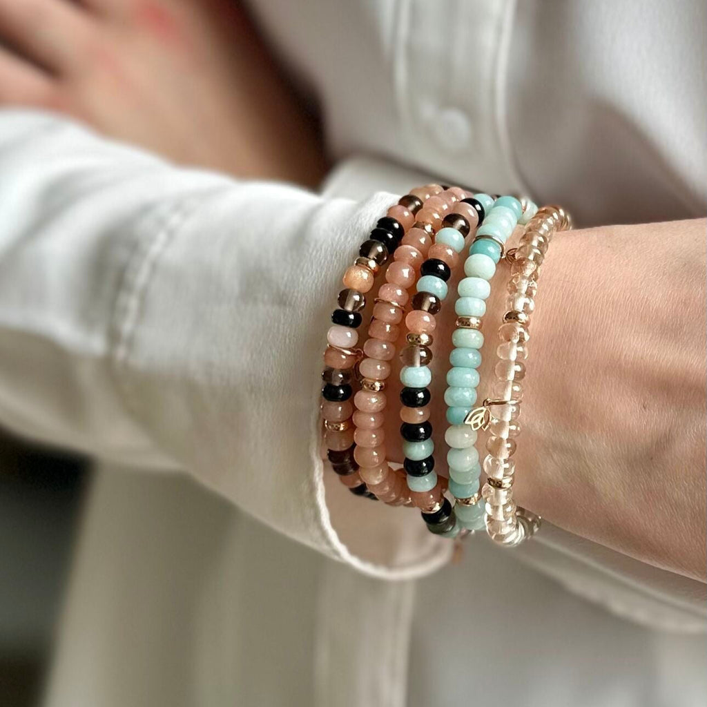 Y&G edelstenen armband | Imperial Topaas & 18k roségoud
