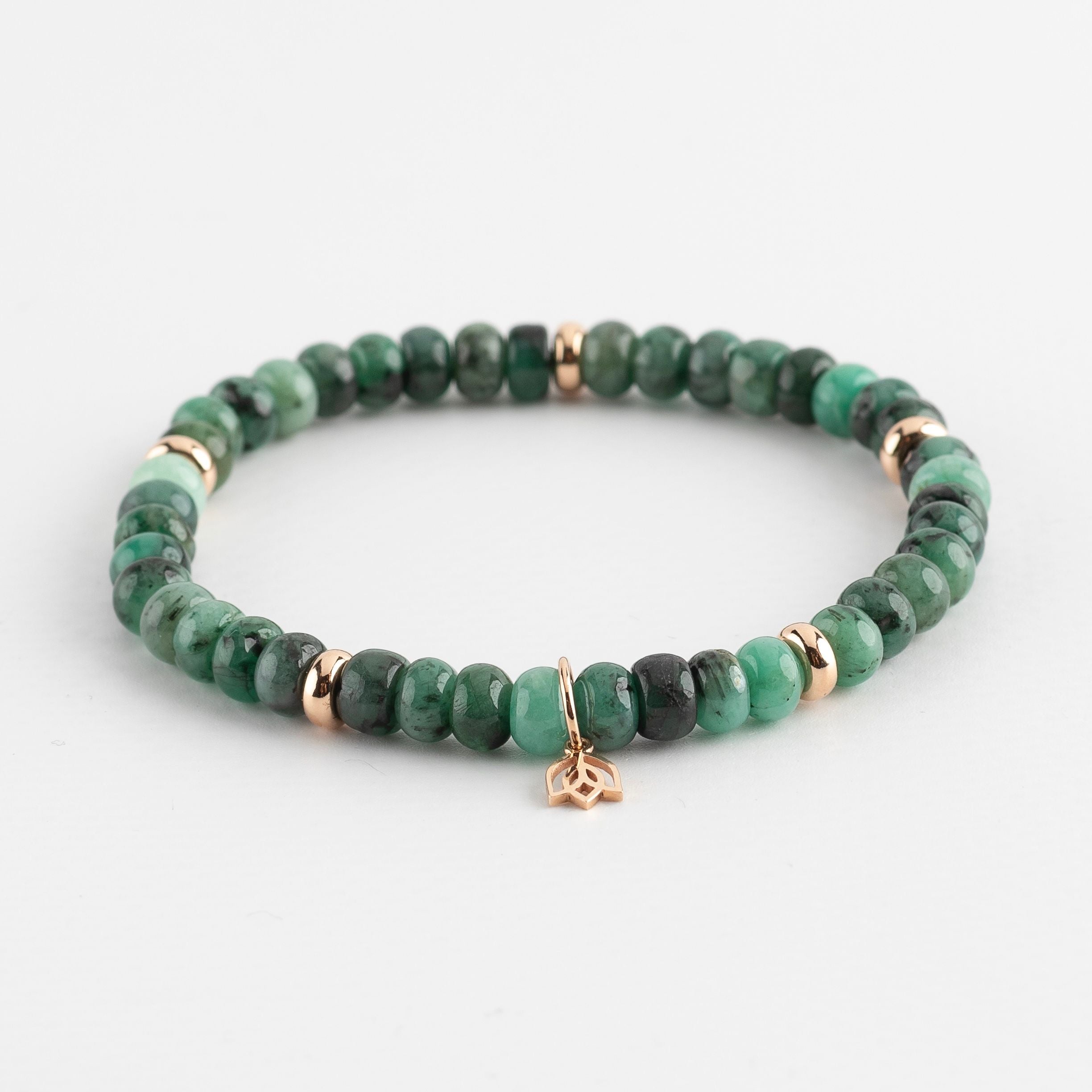 Y&G edelstenen armband | Smaragd & 18k roségoud
