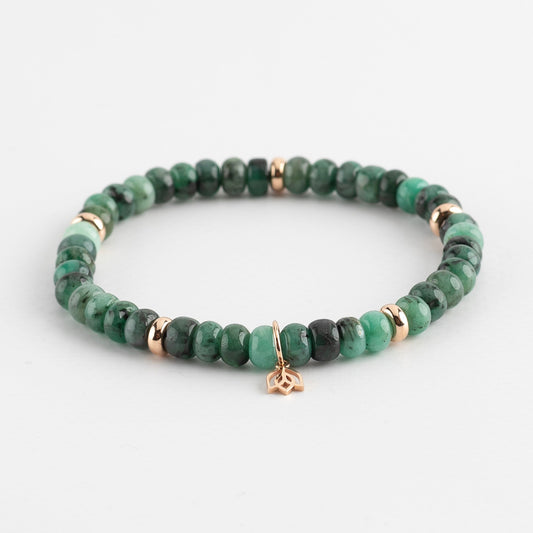 Y&G edelstenen armband | Smaragd & 18k roségoud