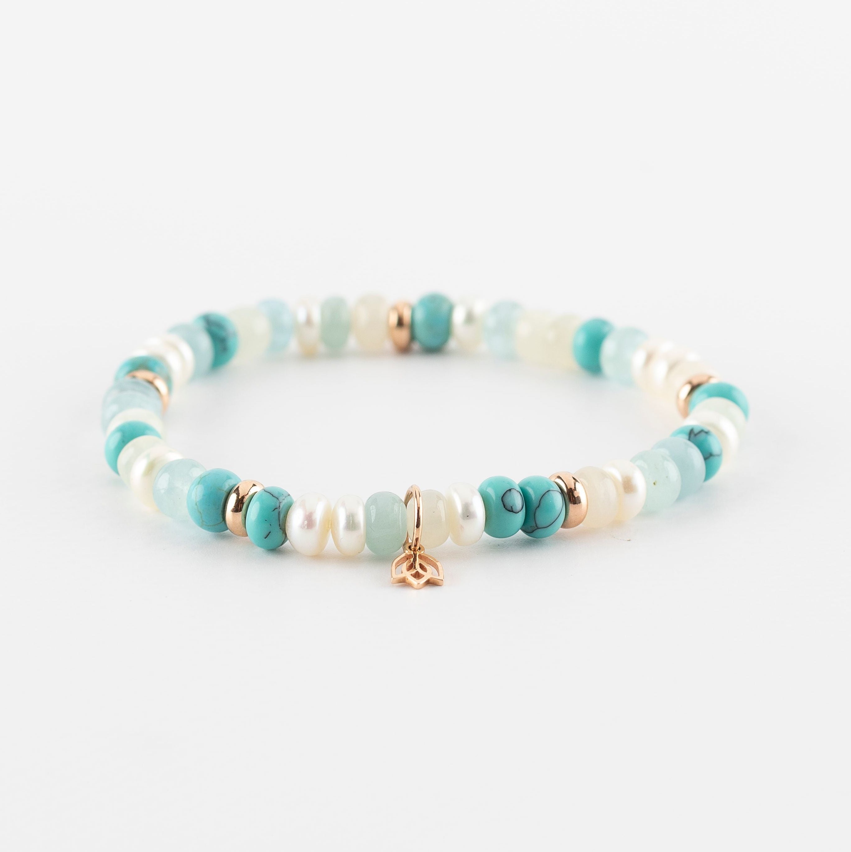 Y&G Aqua Serenity | Edelstenen armband & 18k roségoud