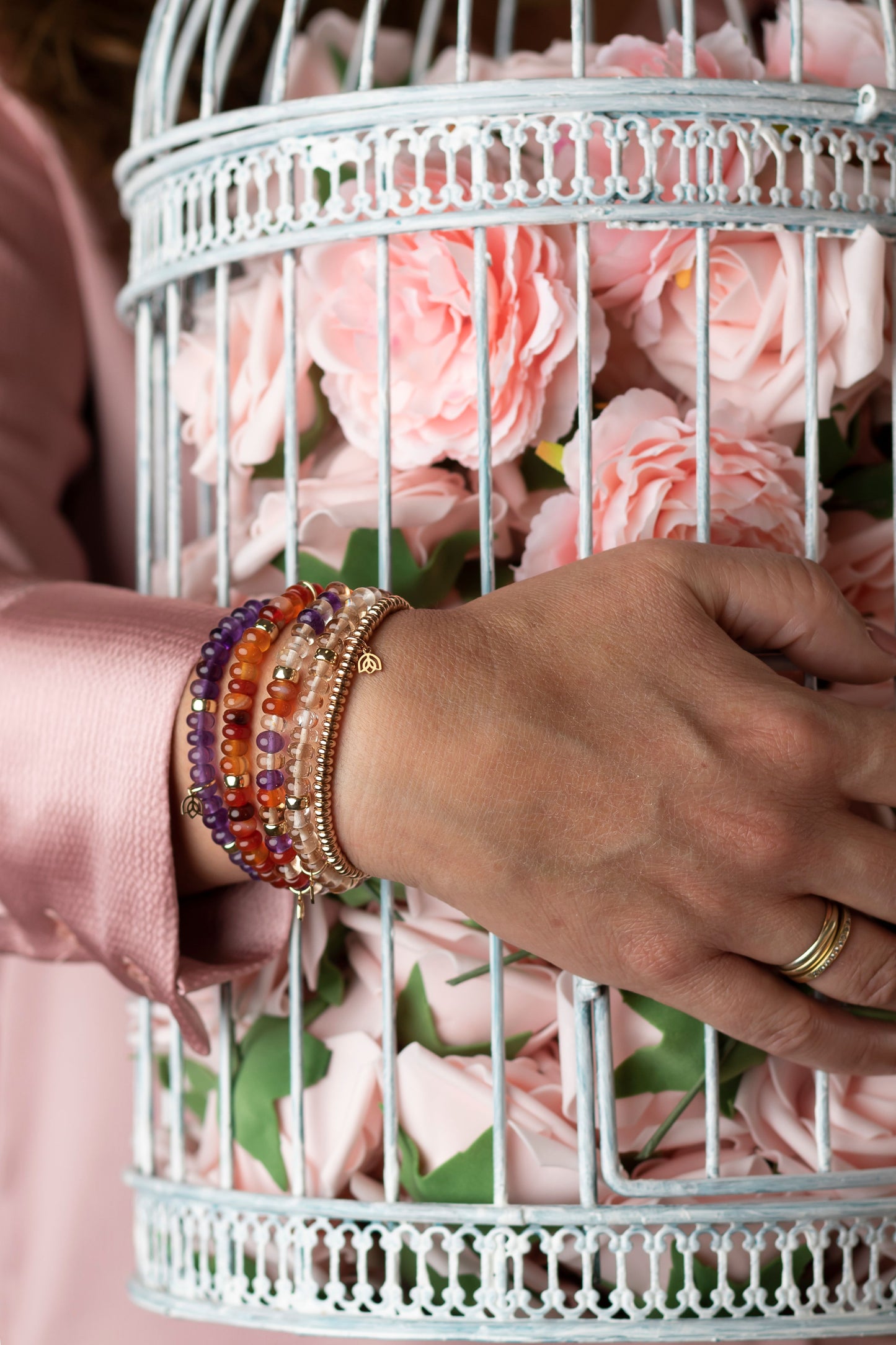 Y&G edelstenen armband | Amethyst & 14k goud