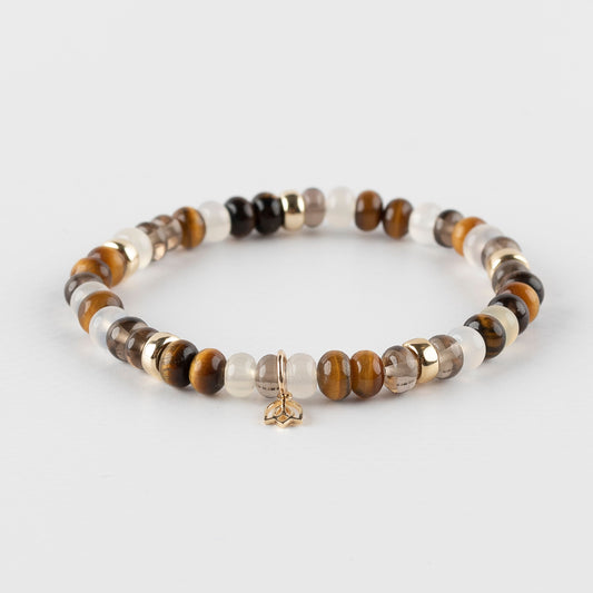 Y&G Eye of the Tiger | Edelstenen armband & 14kt goud
