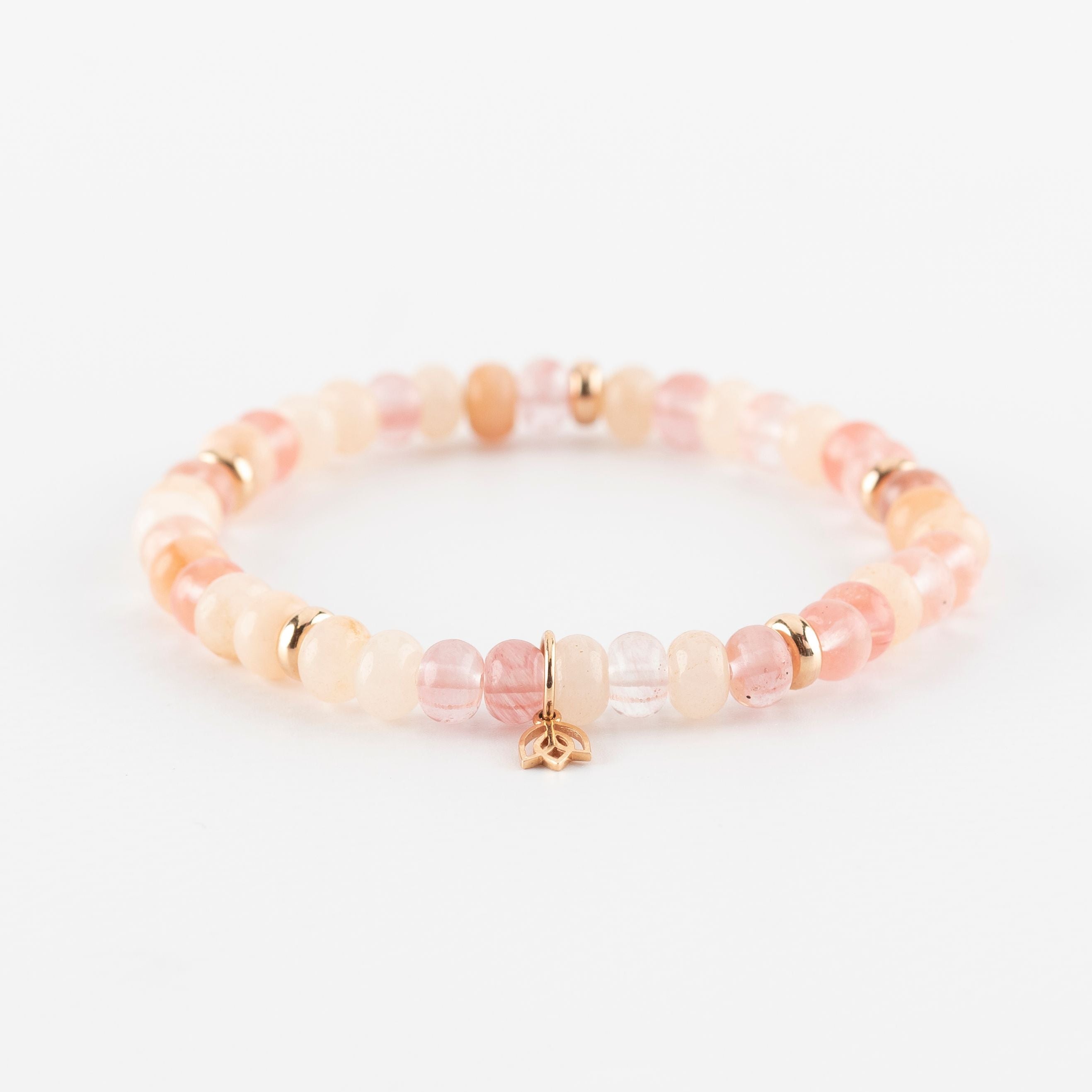 Y&G Flamingo | Edelstenen armband & 18k roségoud