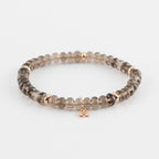 Y&G edelstenen armband | Theekwarts & 18k roségoud