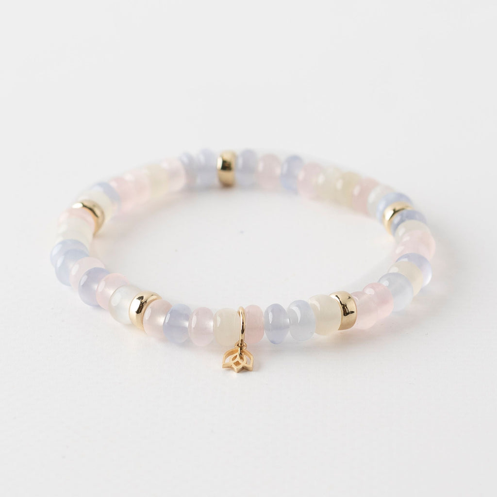 Y&G Sky Blossom | Edelstenen armband & 14k goud
