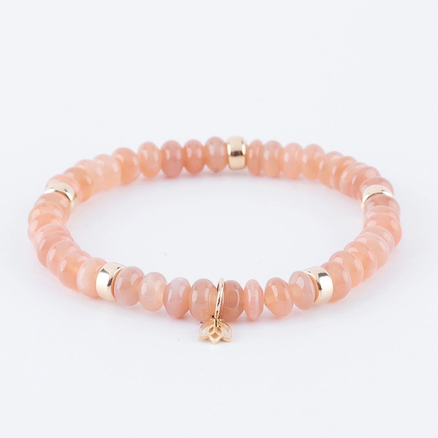 Y&G edelstenen armband | Maansteen & 14k goud