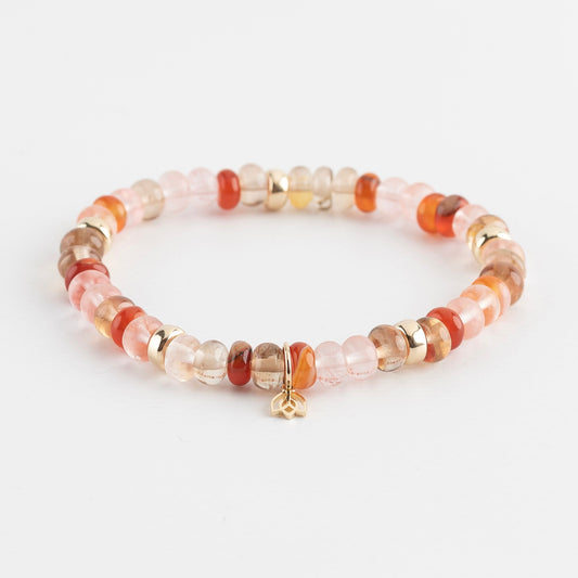 Y&G Sunset Glow | Edelstenen armband & 14kt goud