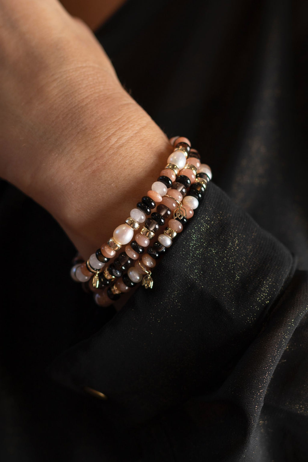 Y&G Chic | Edelstenen armband & 14k goud